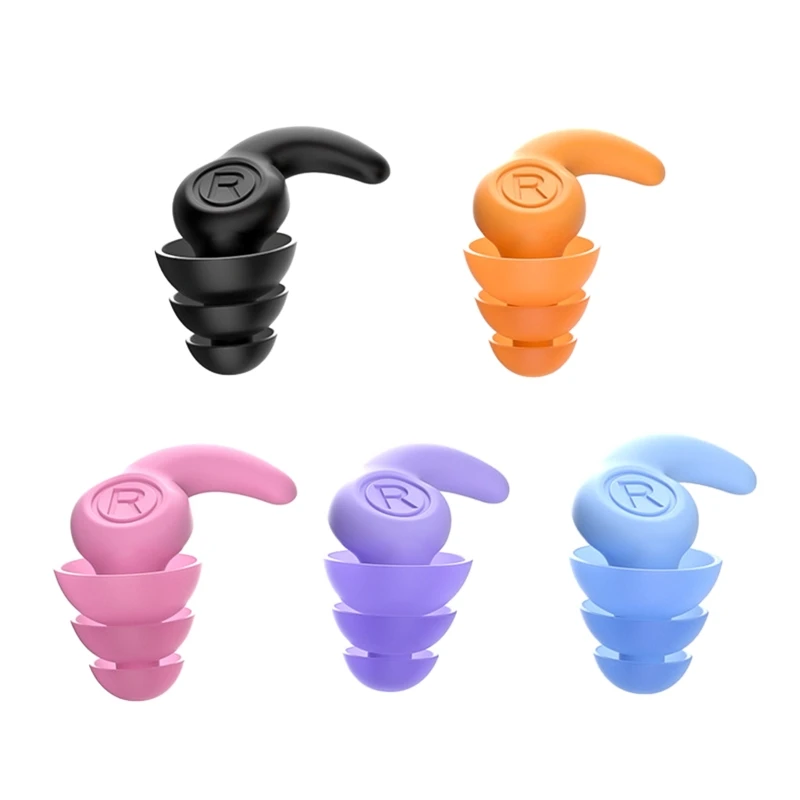 

Waterproof Ear Plugs for Sleep Silicone Soundproof Tapones Noise Reduction Filter Sleeping Earplugs Three-layer Earplugs