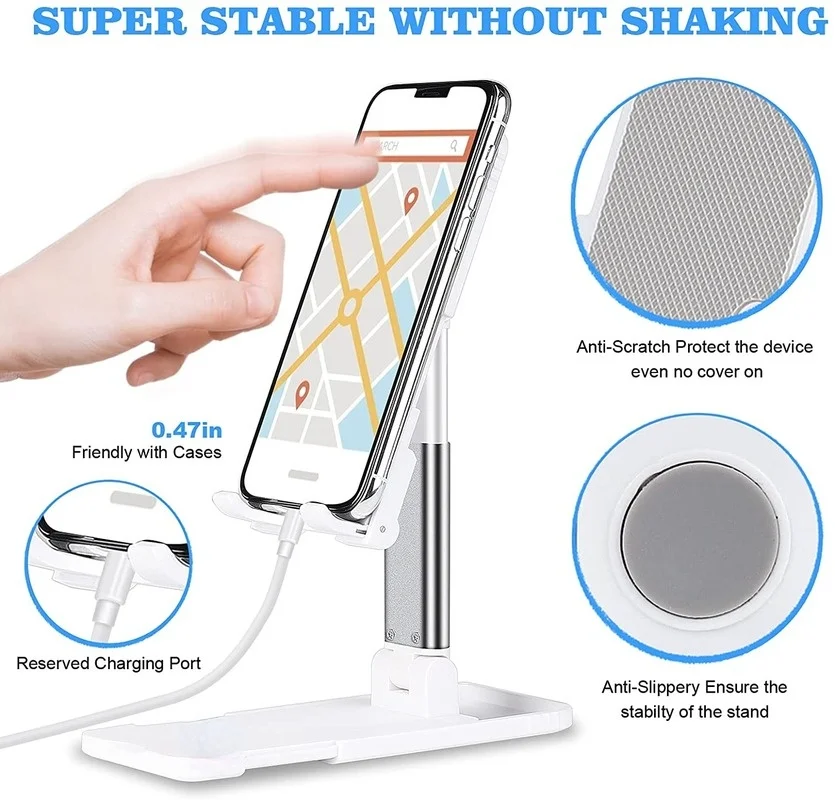 cmaos universal desktop mobile phone holder stand for iphone ipad adjustable tablet foldable table cell phone desk stand holder free global shipping