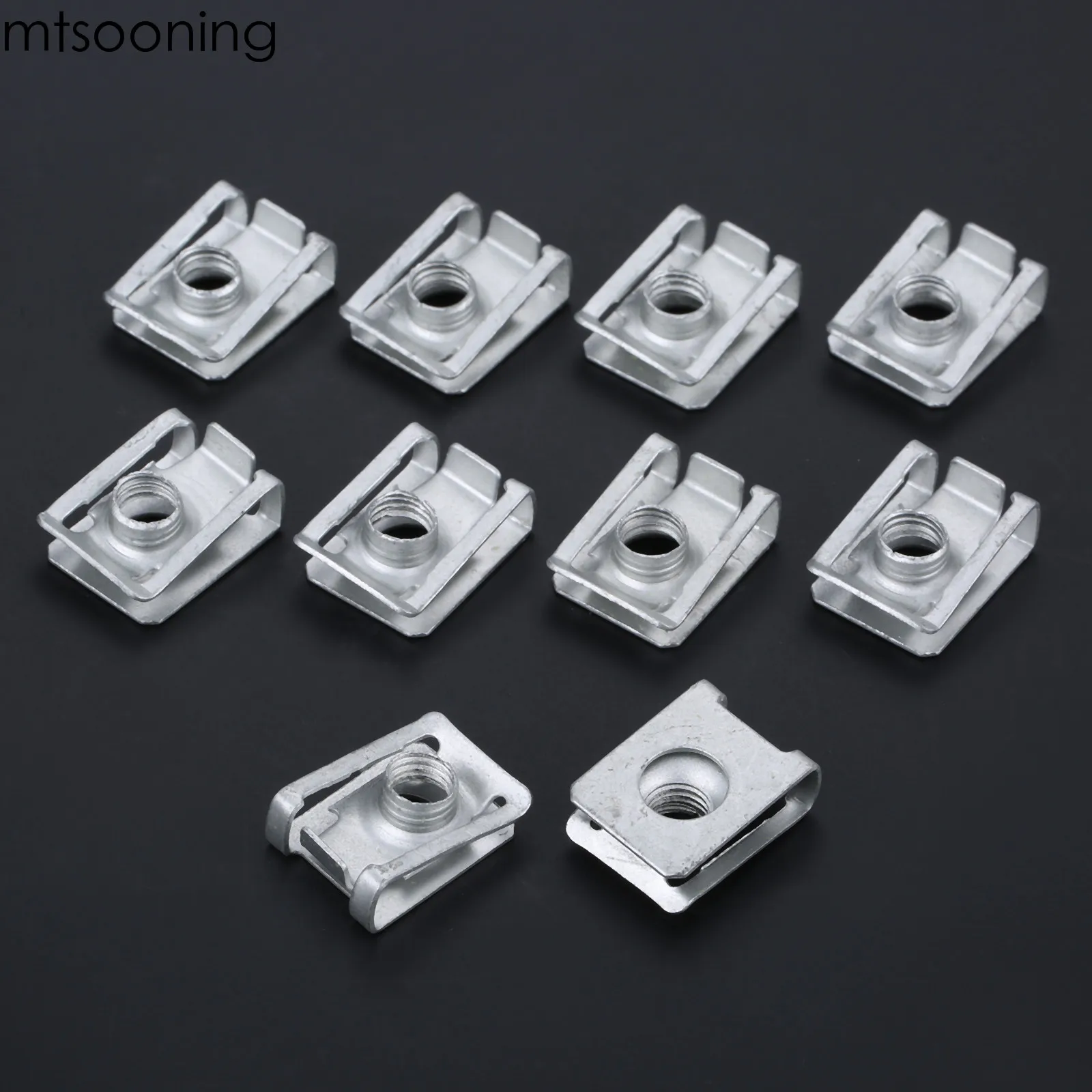 10Pcs Auto Clips M8 8mm For Car Motor Tread Panel Spire Nut Fairing Clip Fastener Speed Zinc Mounting Clamp images - 6