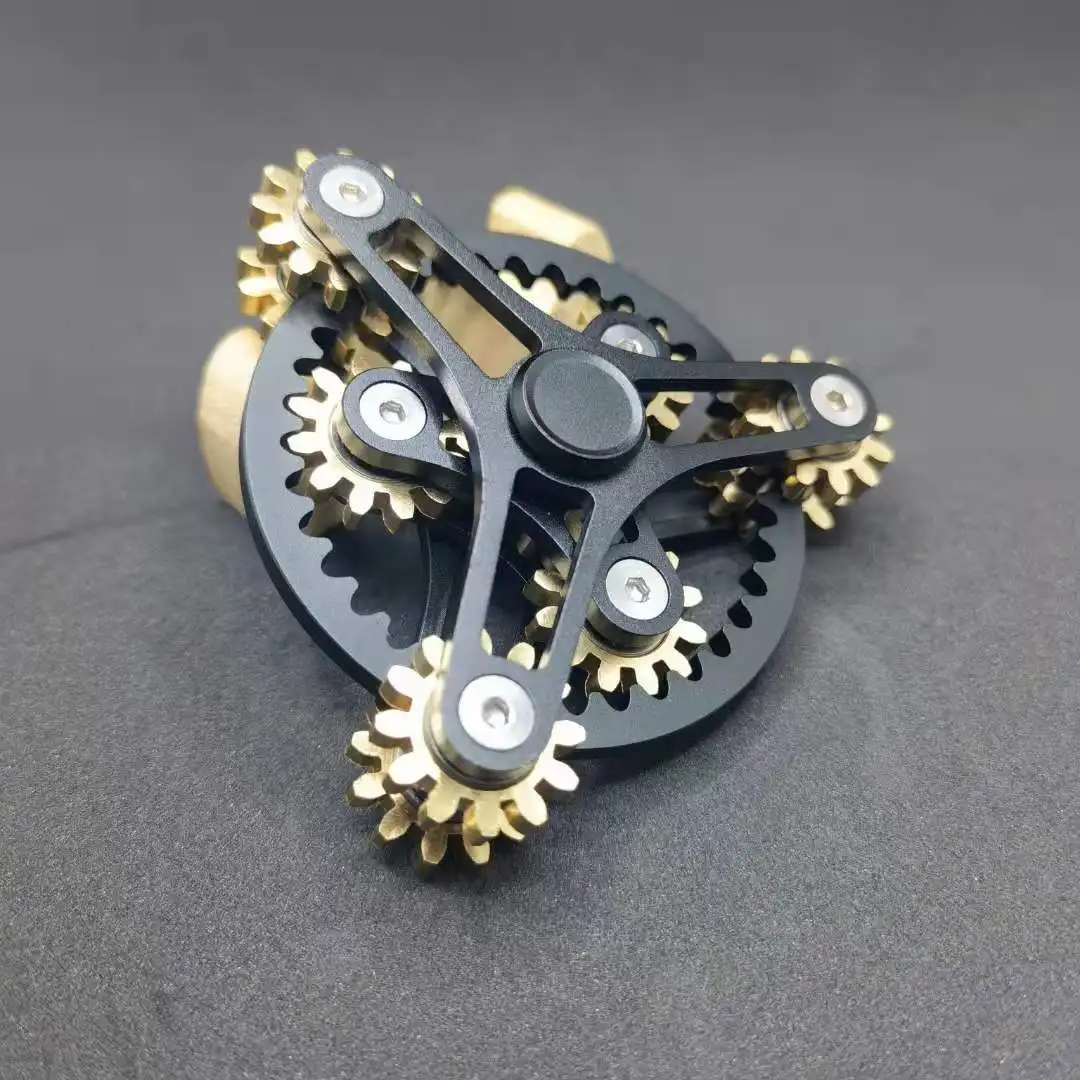 

MGP 1PC Delicateness Gear Hand Spinner All Copper Fidget Spinner 1/3/4/9 Teeth Linkage Edc Metal Alloy Spinner Focus Toys Stress
