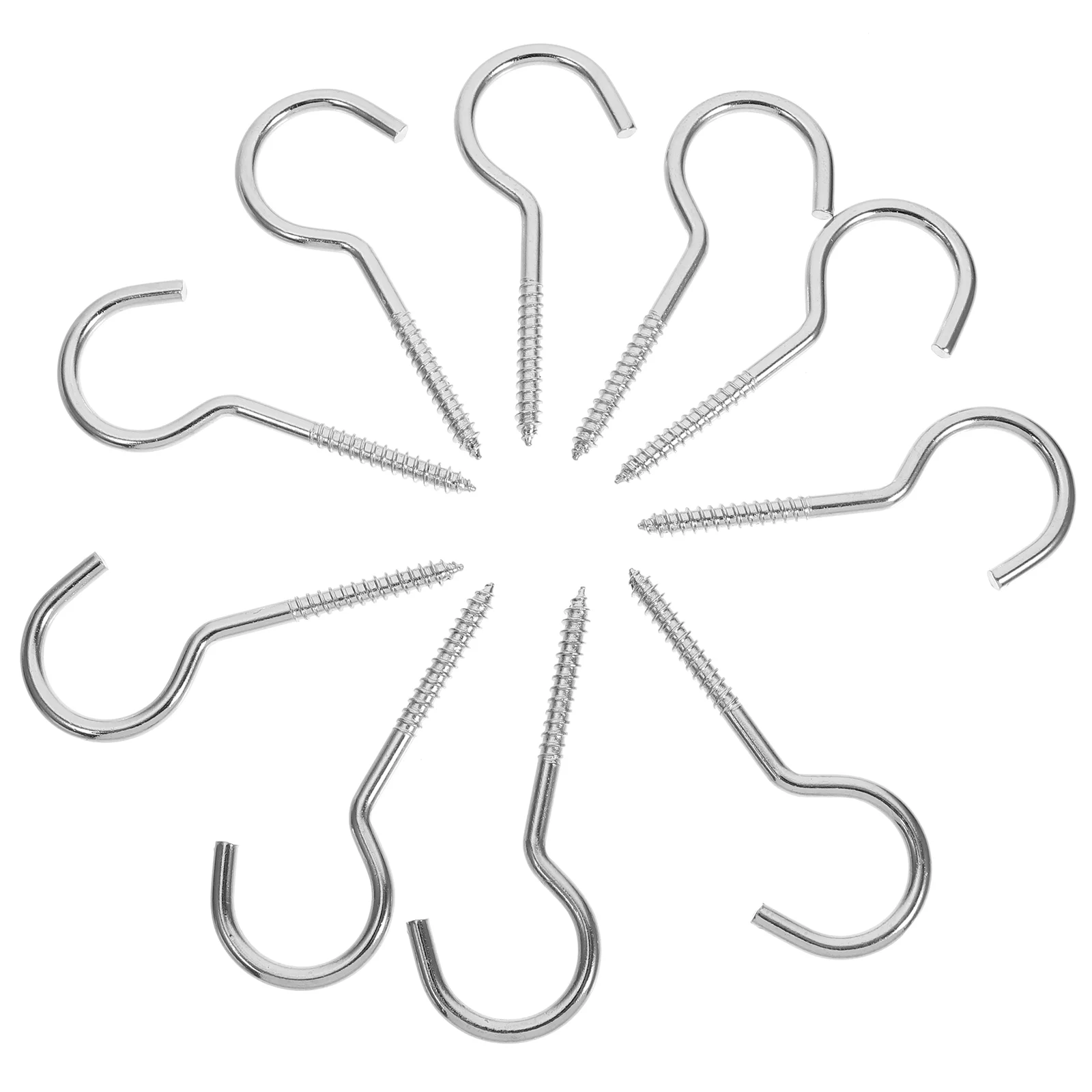 

10pcs Eye Hook Screw Heavy Duty Eye Bolt Hook Screw Eye Hook