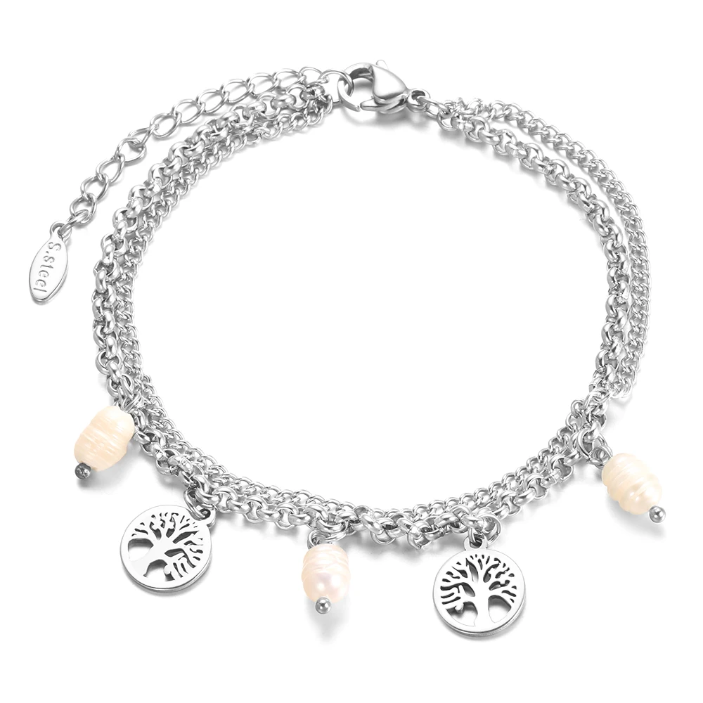 Круглые регулируемые ювелирные изделия из нержавеющей стали 18 см