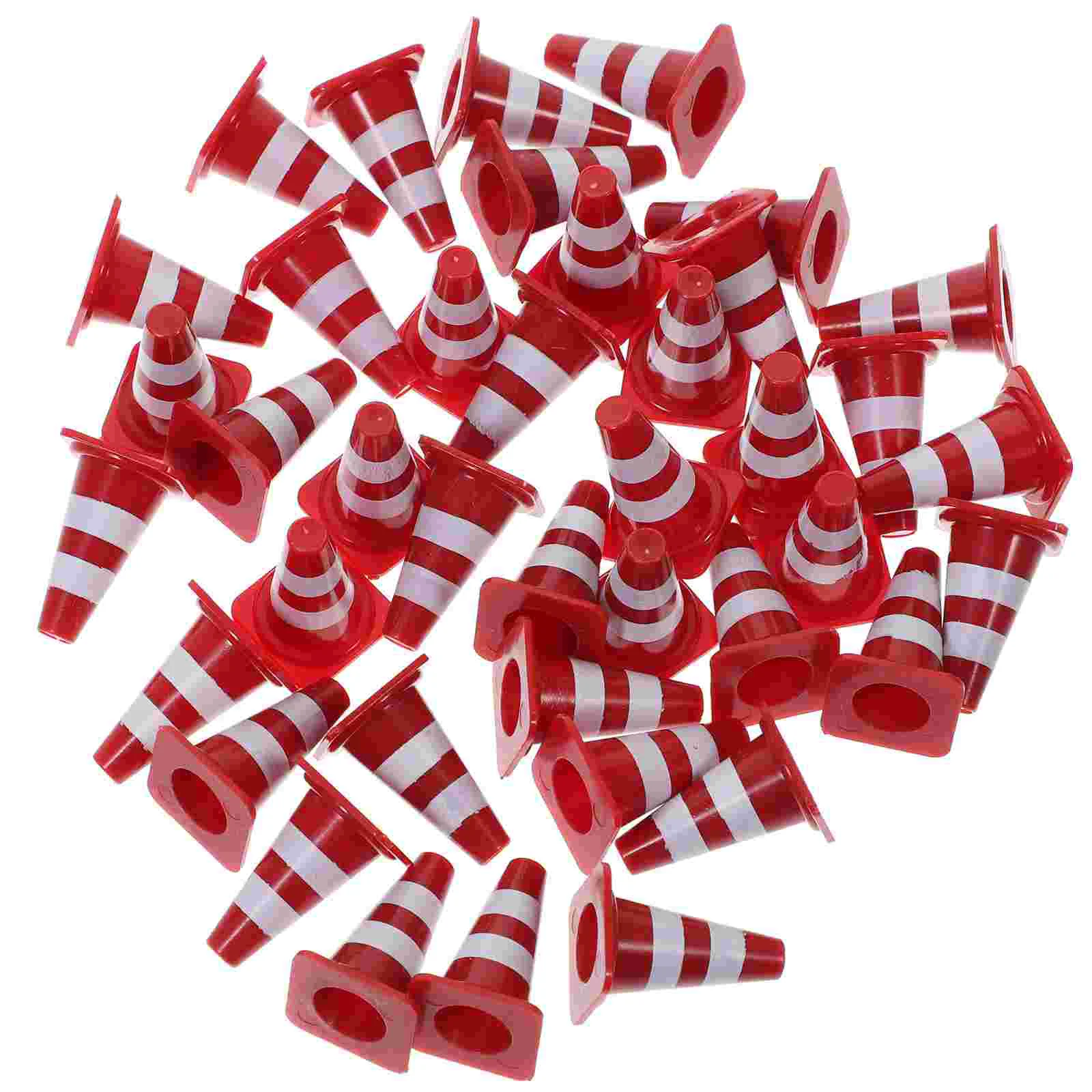 

Cones Traffic Mini Cone Signs Construction Toy Road Miniature Roadblock Signtoys Model Safety Simulation Barricade Triangular