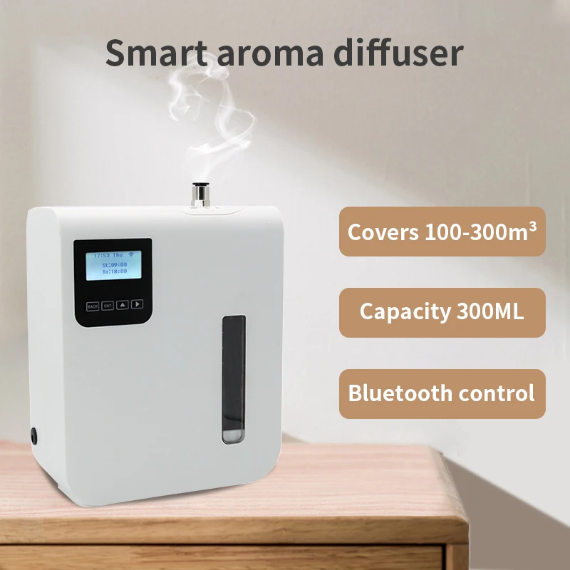 Smart WIFI Bluetooth Aroma Diffuser Control Capacity 300ML HVAC Essential Oil Diffuser Fragrance Coverage 300m³ for Small Rooms