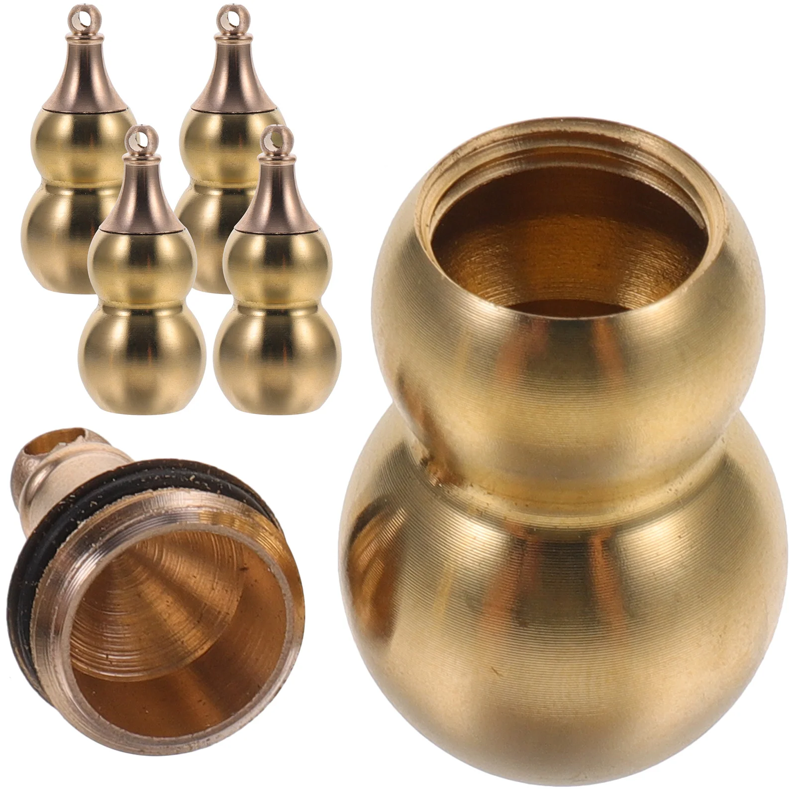 5 шт. статуя тыквы У Лу маленький брелок-калабас кольцо кулон в виде выдвижной