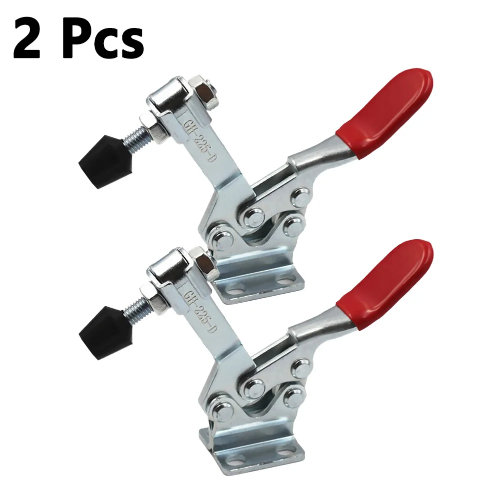 

2pcs GH-225D Toggle Clamps 227kg 500lbs Quick-Release Fixed Clamping Woodworking Carpentry Clip Tool Horizontal Toggle Clamp