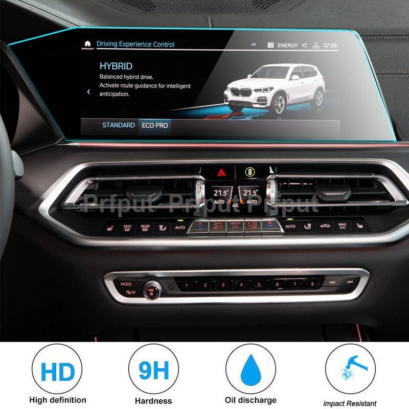

Защитная пленка из закаленного стекла 9H для BMW X5 G05 12,3-дюймовый левый руль, автомобильный навигационный центр, сенсорный дисплей