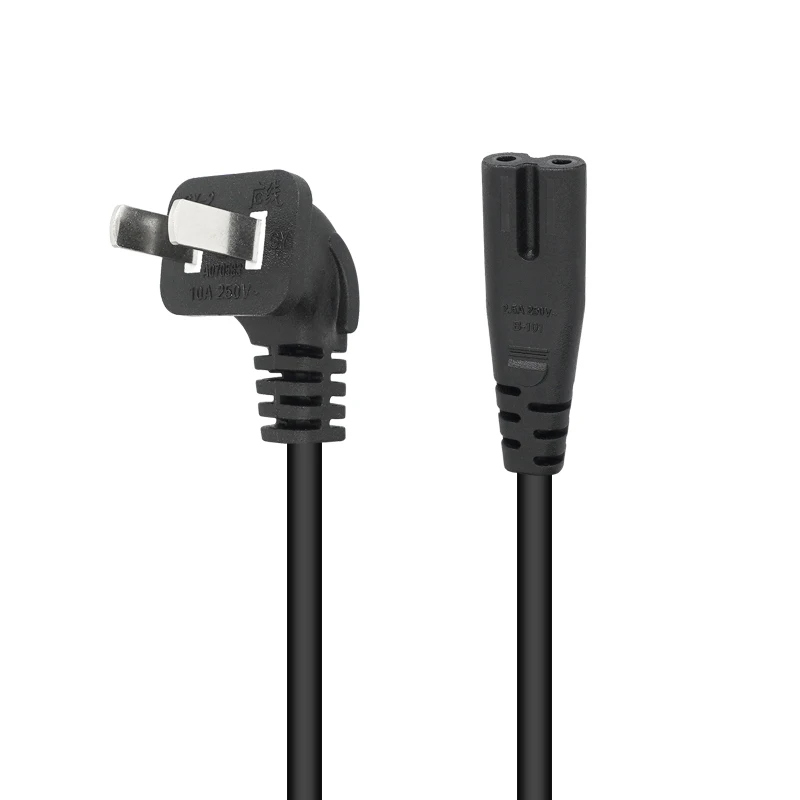 Кабель питания IEC 320 C7, 90 градусов, американский, 2-контактный, 1-15P, Япония, 2-контактный штекер на правый угол, кабель питания для APPLE TV