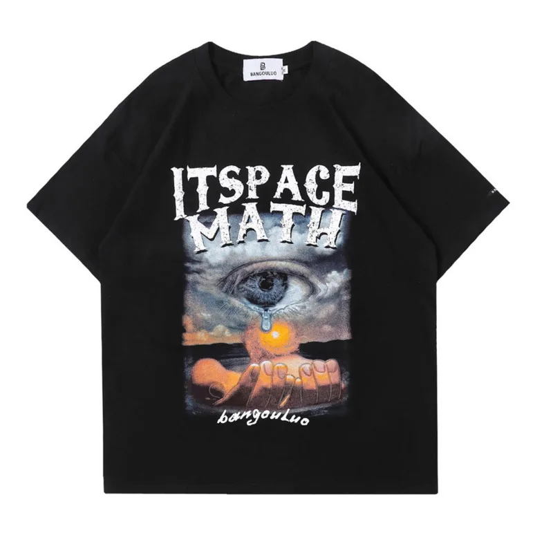 

2022 уличная одежда SYUHGFA, футболка в стиле хип-хоп с винтажным рисунком, графическим принтом, в стиле панк, готика, искусственная кожа, футболки...