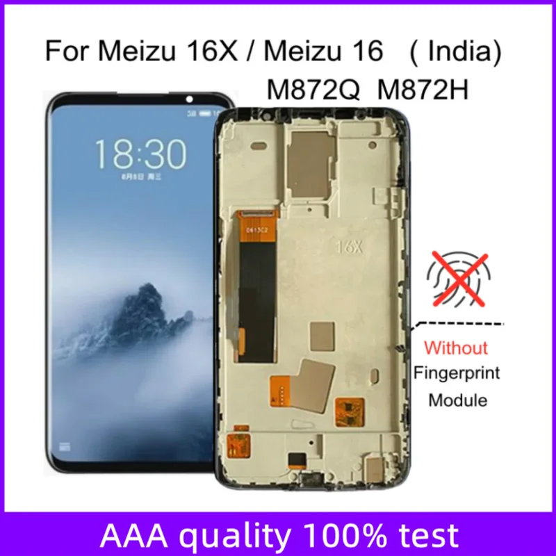 ЖК-дисплей 6,0 дюйма для Meizu 16X M872Q, сменный сенсорный экран, аксессуары для Meizu 16 (в Индии) M872Q M872H LCD