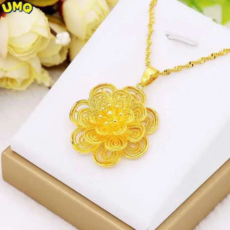 

Женская подвеска из 18-каратного золота, с цветами