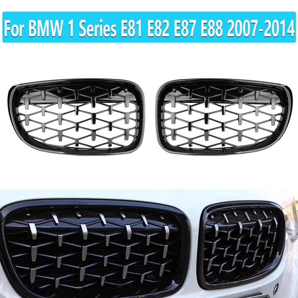 

For BMW 1 Series E81 E82 E87 E88 2007-2014 Car Racing Grill Front Kidney Grille Bumper Grills Diamond Style Replacement Grilles