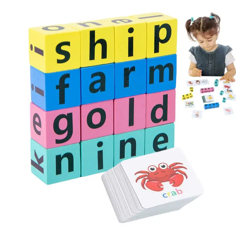

Matching Letter Game 2 In 1 Spelling & Reading Educational Toys Alphabet Spelling & Reading Words Objects & Number & Color