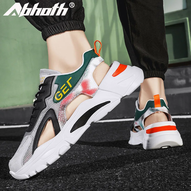 

Abhoth Openwork Men's Casual Shoes Increase Sandals Soft Thick Sole Shoes for Men Breathable Men Shoe Lightweight Men's Sneaker
