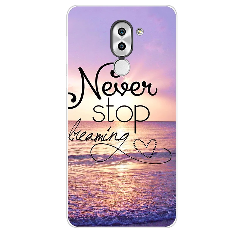 Милый цветной чехол с рисунком для Honor 6X женский Мягкий силиконовый Coque Huawei GR5 2017