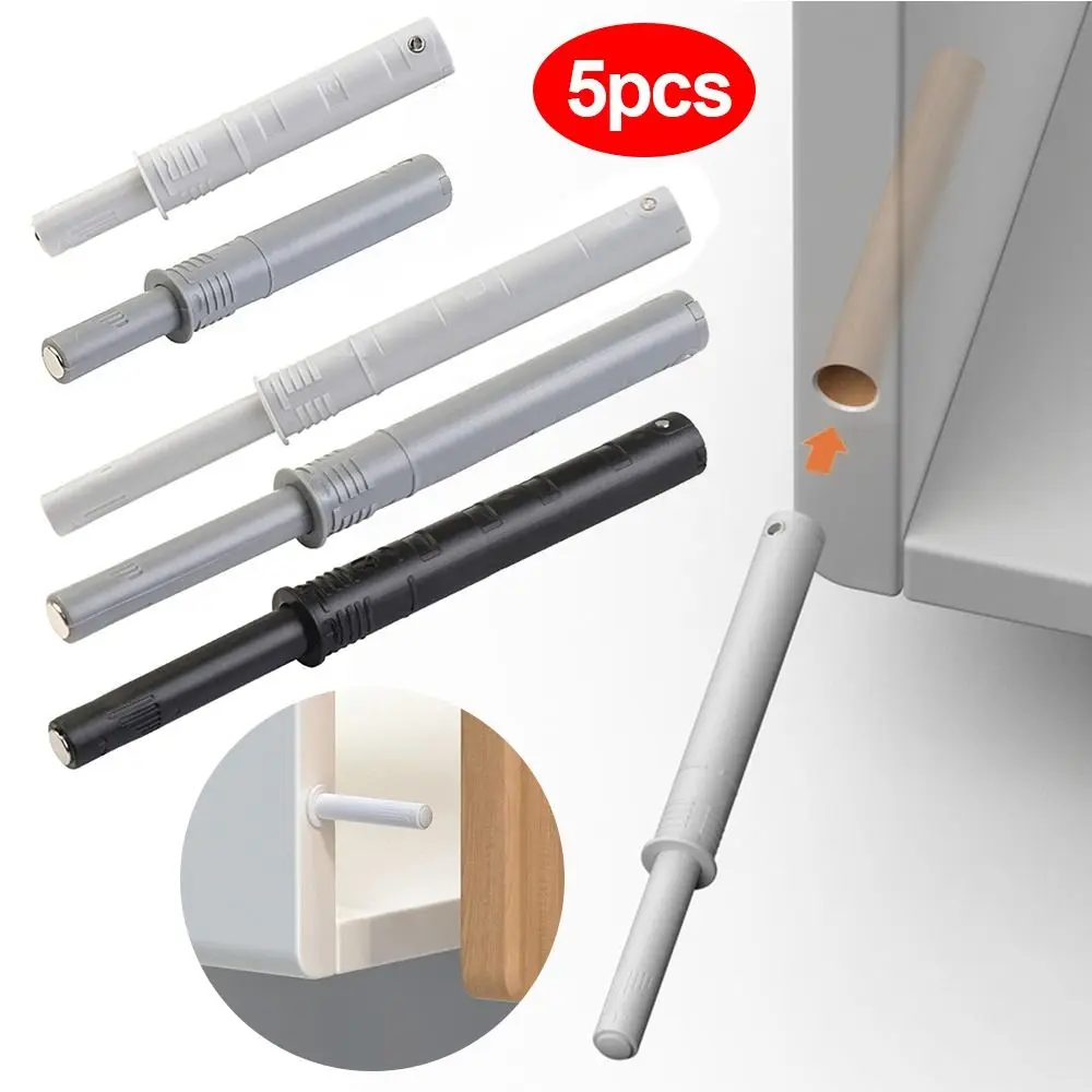 

5pcs Home Soft Quiet Closer Damper Buffers Open Touch Door Stopper Cabinet Catches Door Bouncer Cabinet Door Suction