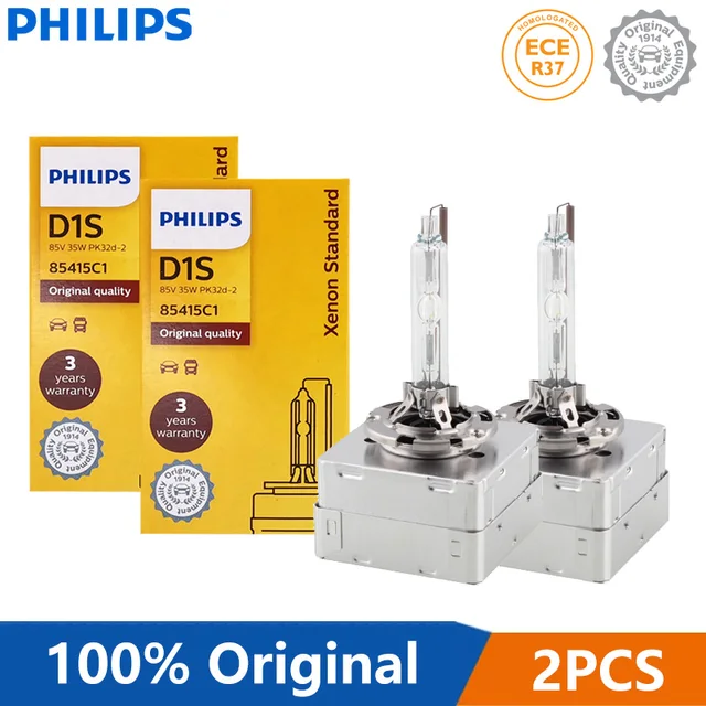 2 шт., автомобильные ксеноновые лампы Philips HID D1S D2S D2R D3S D4S ...