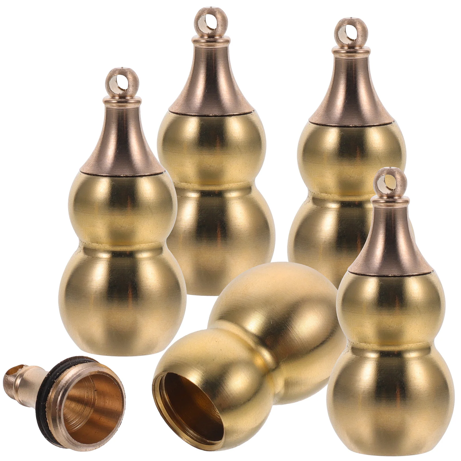 5 шт. статуя тыквы У Лу маленький брелок-калабас кольцо кулон в виде выдвижной