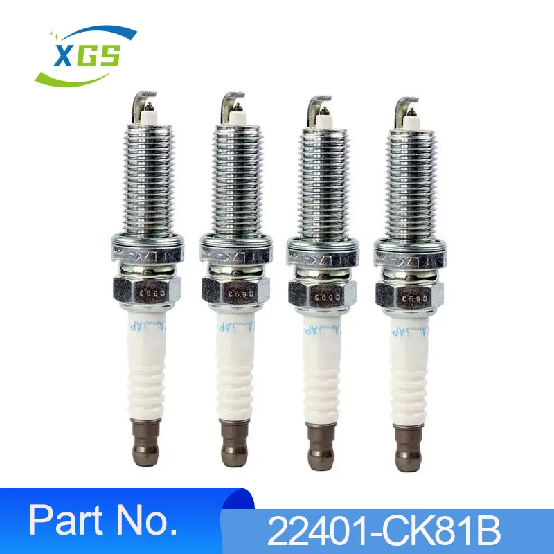

4Pcs LZKAR6AP11 22401-CK81B Platium Spark Plug For Nissan Tiida X-Trail Qashqai NV200 Sentra Micra 22401CK81B