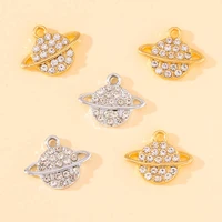 10pcs 1518mm shiny zircon universe planet pendant womens necklace for diy earrings bracelet charms jewellery making supplies
