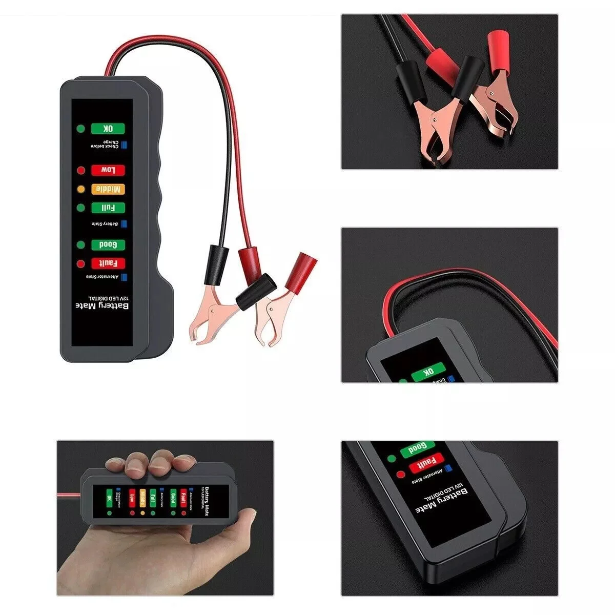 Тестер автомобильных аккумуляторов obdresources BM410 12 В 24 Цифровой Аккумуляторов