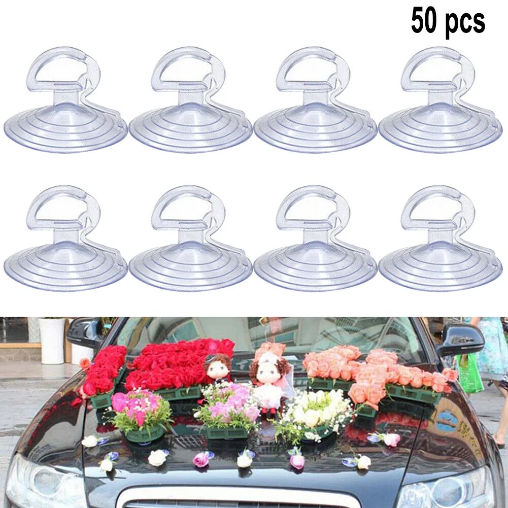 

20/50Pcs Car Sunshade Suction Cup 3.5cm Dovetail Suction Cups Wedding Car Balloon Decor Plastic Sucker Hooks
