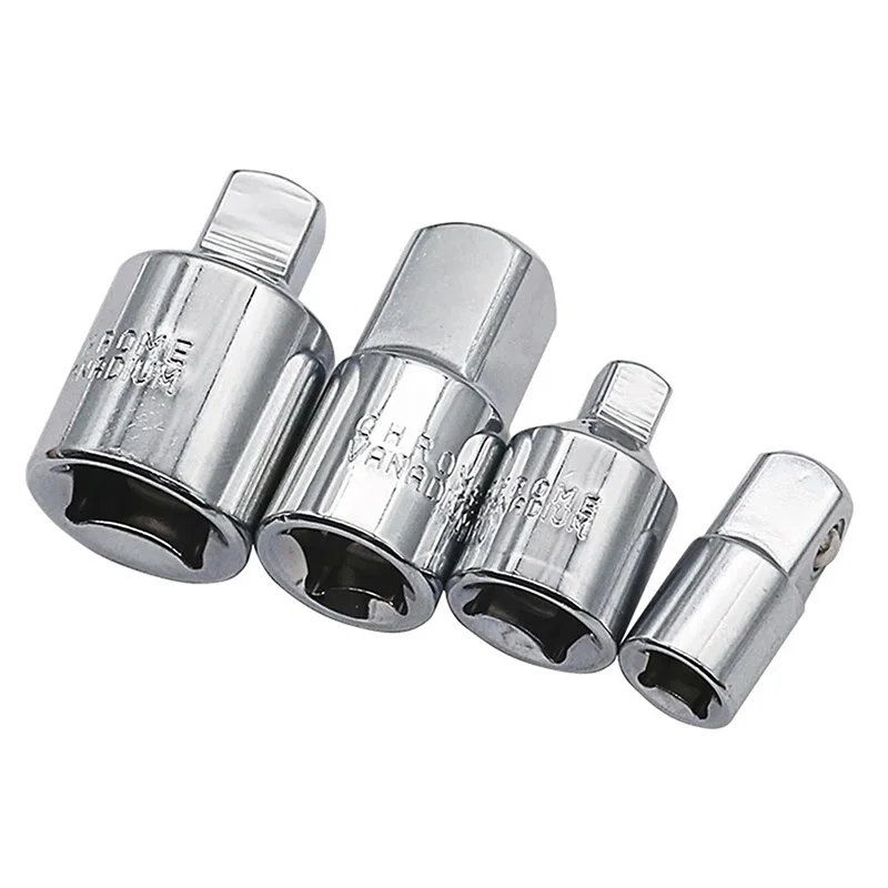 

4pcs Ratchet Socket Adapter Reducer Converter Set 1/4'' 3/8'' 1/2'' Ratchet Wrench Socket Adapter Reducer Converter Set Tool