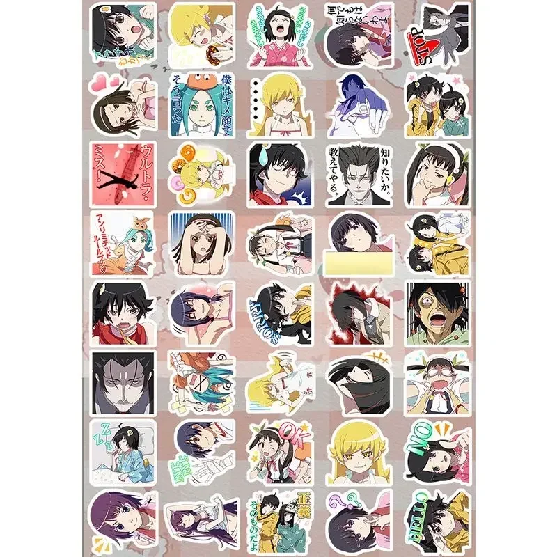 Наклейки Bakemonogatari аниме-стикеры Hachikuji Mayoi Araragi Koyomi Nisemonogatari милые декоративные