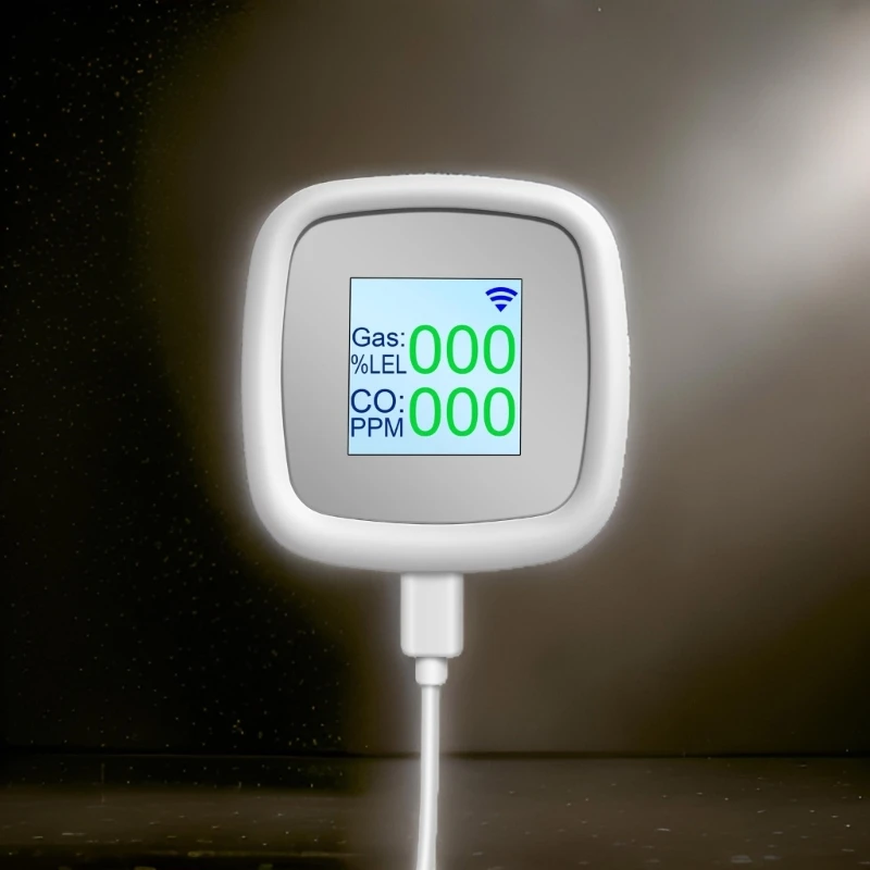 Бытовой детектор утечки природного газа метана Wi-Fi цифровой сжиженного
