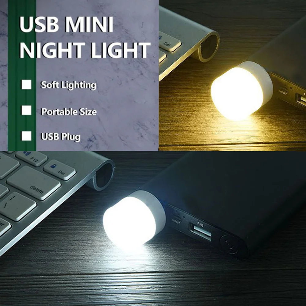 

USB Plug Lamp Computer Mobile Power LED Eye Protection Reading Light Mini Stylish Small Book Lamps Night Light