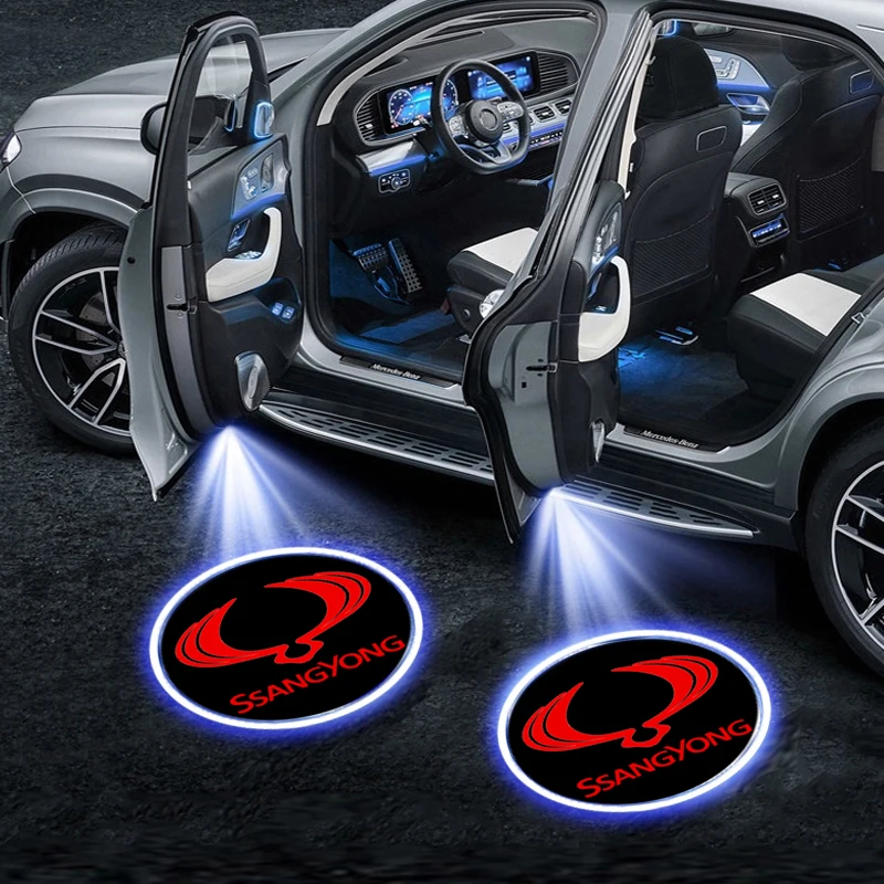 

Car welcome light LED projector lamp Car decoration accessories For SsangYong Actyon Turismo Rodius Rexton Korando Kyron Goods