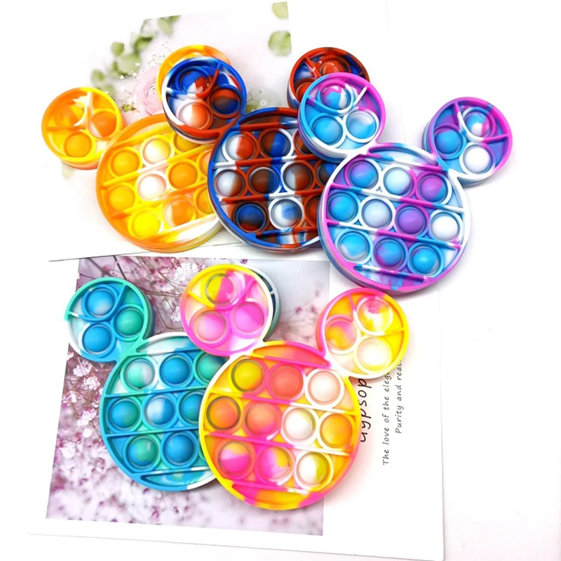 Антистрессовая пузырьковая игрушка с Микки Маусом обучающая головоломка