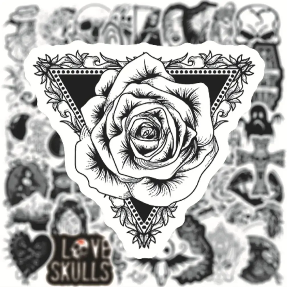 Наклейки в готическом стиле и наклейки с произведениями искусства 100 шт.