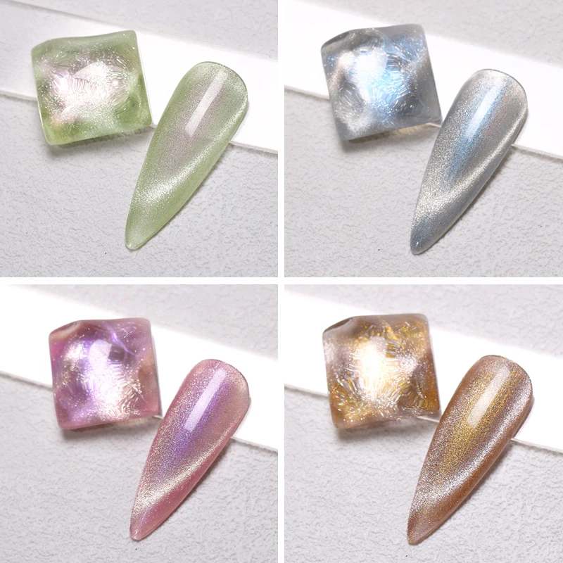 

Nail Gel Polish Soak Off Luxury Aurora Led UV Reflective Diamond Gel Varnish Glow In Dark Sequins Nail Gel Polish for Manicure