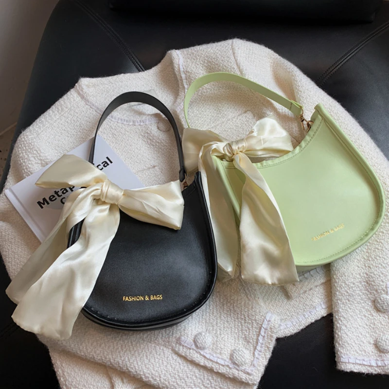 

Простая сумка-мессенджер на плечо в Корейском стиле, новинка 2022, женская модная универсальная сумка с шелковым шарфом