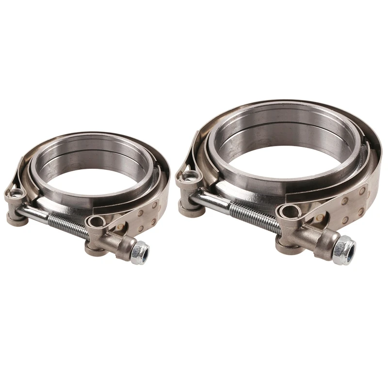 

Quick Release 3/2.5" V-Band Clamp Male Female Flanges Turbo-Downpipe Exhaust