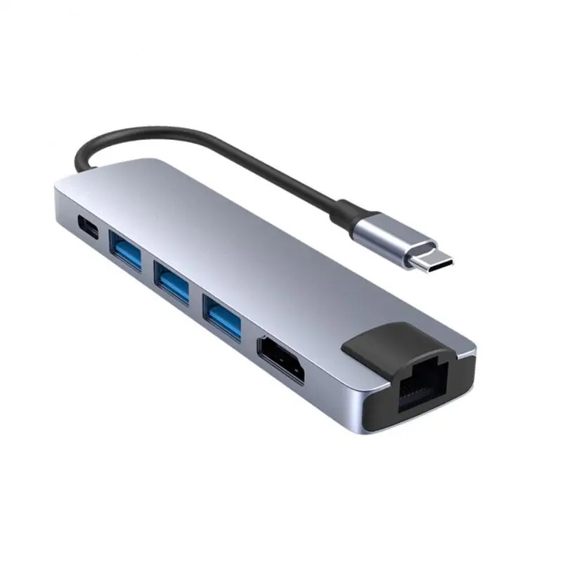 

Usb-разветвитель Универсальный 6 в 1, 5 Гбит/с, с сетевым портом
