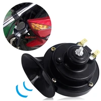 black motorcycle waterproof snail horn super sound monophonic scooters motorcycle accessories electric moped horn 12v 48v 60v
