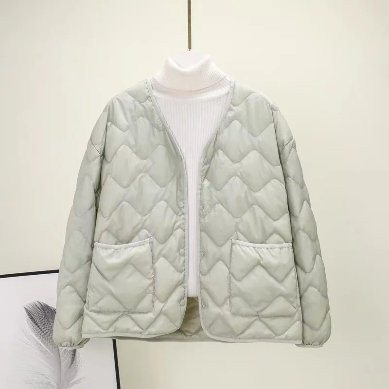 New Womens Casual Coat Female Duck Down-Padded Quilted Parka Jacket Down Padded Winter Coat Outwear 2023 Spring Autumn Winter