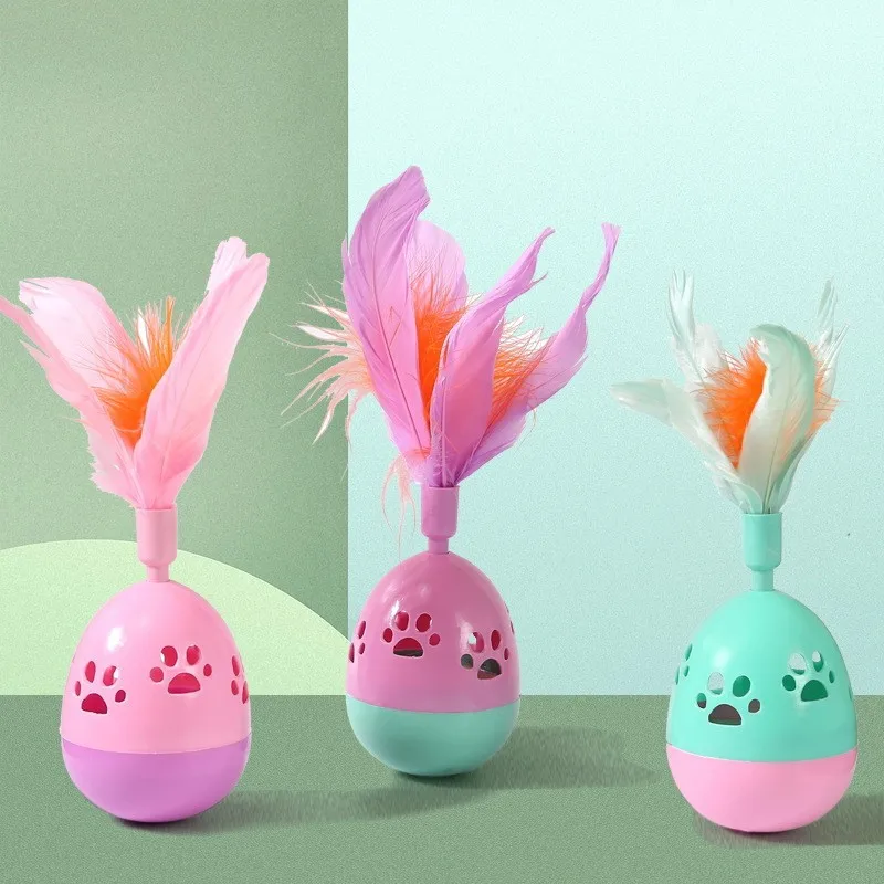 Двухцветная Игрушка Для Кошек С Перьями