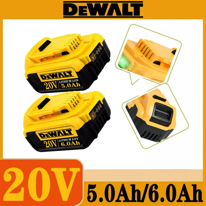 Original for Dewalt 18650 Lithium Battery 20V 6000mAh 18V D 