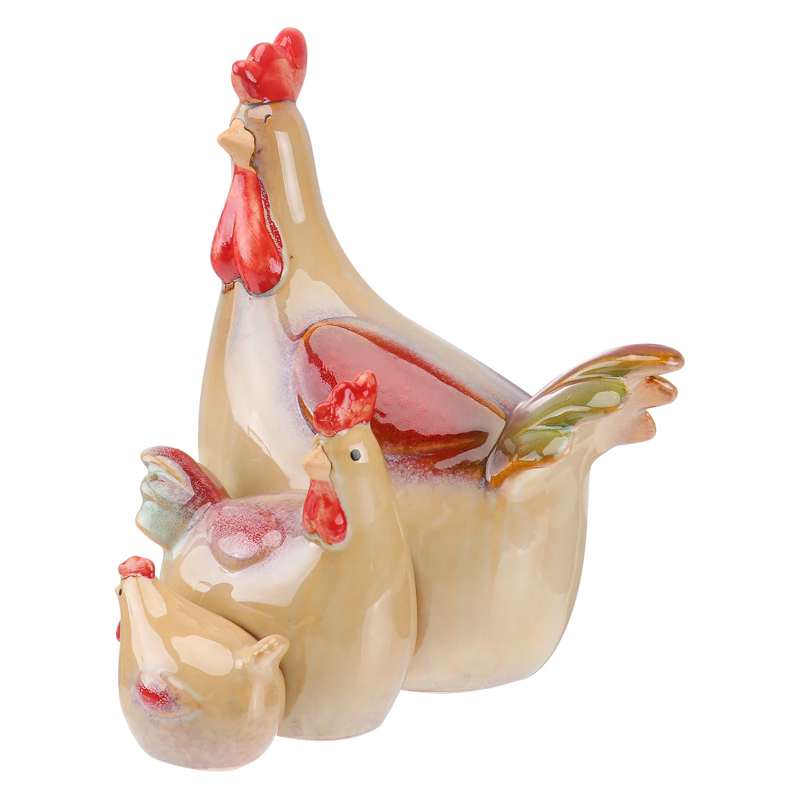 

1 Set Ceramic Animal Decors Ceramic Craft Rooster Decors Delicate Animal Decors