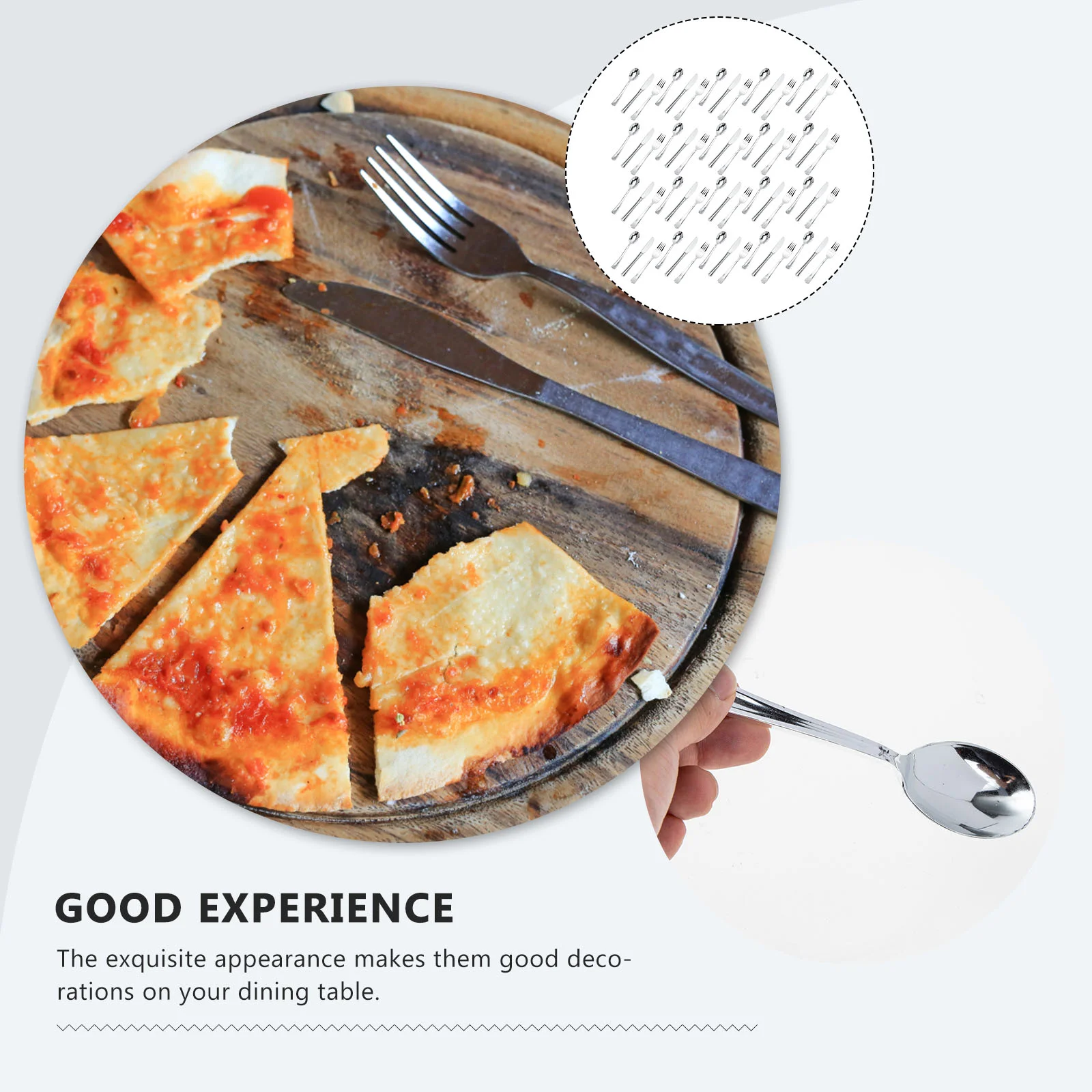 10 комплектов одноразовой посуды столовые приборы пластиковое серебро товары для