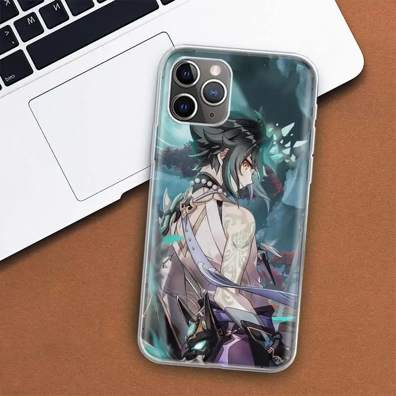 Ударопрочный чехол Xiao Genshin для Apple iPhone 11 12 13 15 Ultra 14 Pro 7 XR X XS Max 6S 8 Plus + Mini SE мягкий с