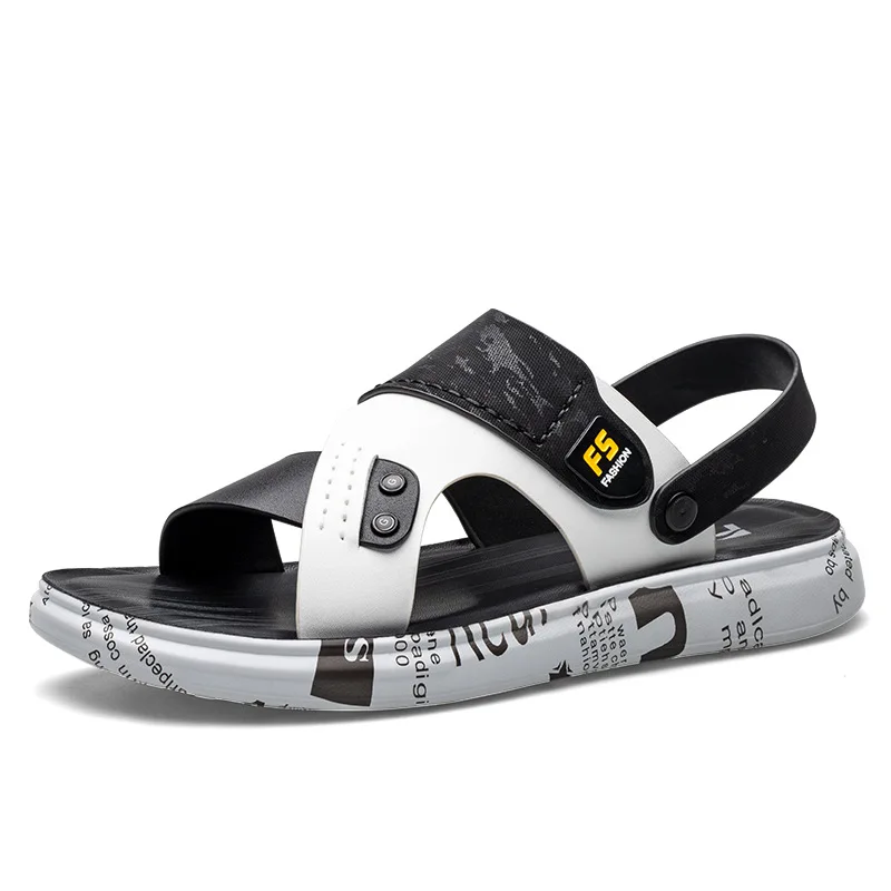 

2022 Fashion Summer Shoes Men Beach Sandals Genuine Leather Mens Sandals Flat Non-slip Summer Holiday Male Footwear KA4502
