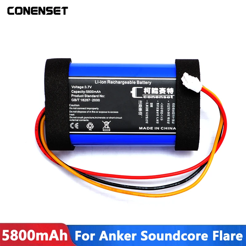

PA32 2ICR19/66 3.7V Battery For Anker Soundcore Flare 1 2 A3161 A3165 A3102 Wireless Bluetooth Speaker