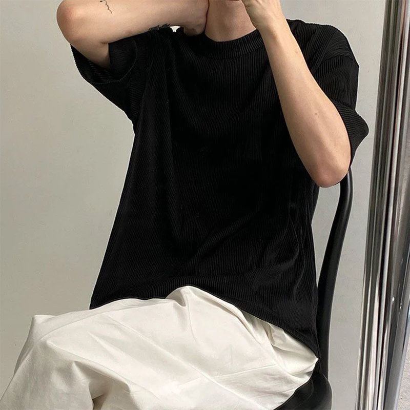 Мужская однотонная водолазка Whorl Белая Летняя футболка большого размера с