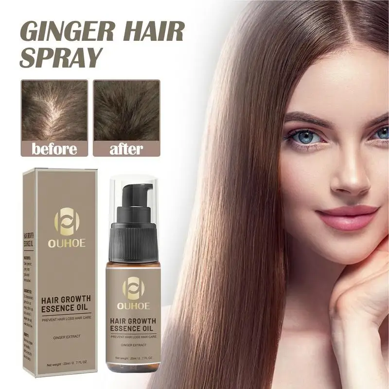 

Спрей Sdattor Ginger эфирное масло для роста волос 20 мл, натуральный спрей против выпадения волос и быстрого роста, предотвращает облысение, питае...