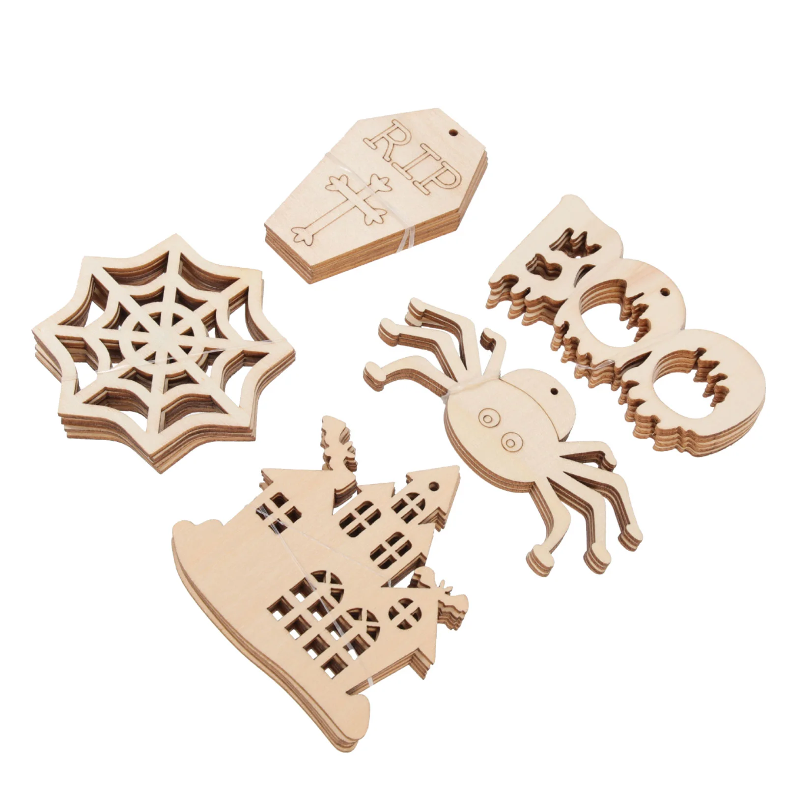 

Wooden Wood Cutouts Slices Diy Crafts Chips Blank Ornaments Tags Spider Unfinished Shapes Graffiti Tree Gift Cutout Hanging