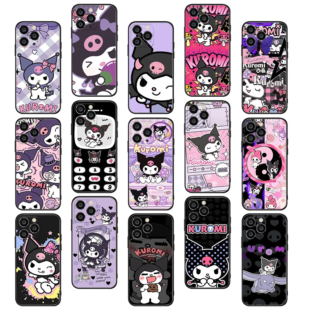 BY-49 Kuromi мягкая искусственная кожа для OPPO A95 A94 A96 A77 A17 A77S A72 F11 A57 A92S A16K A17K A38 A54